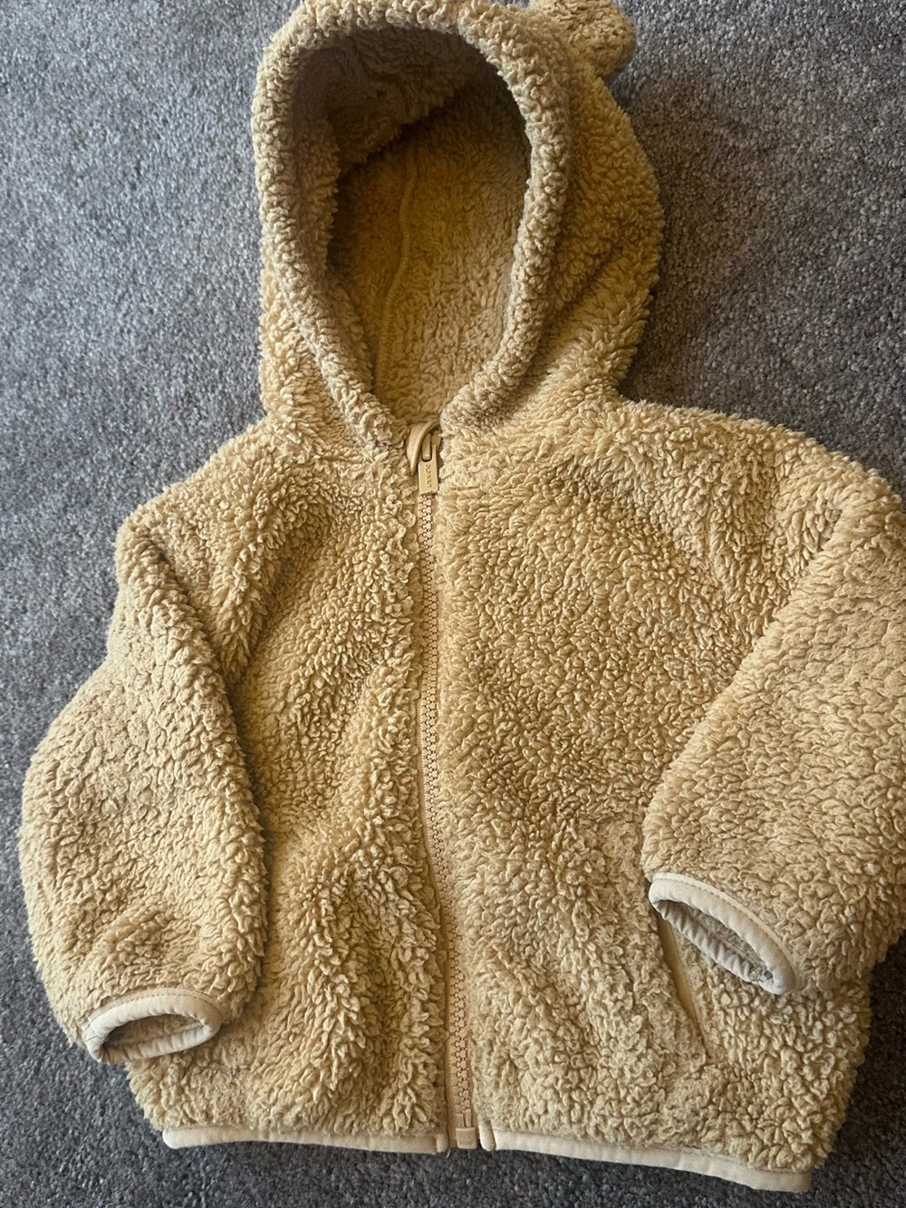Old Navy Kids Teddy Sherpa Hoodie Jacket - Beige